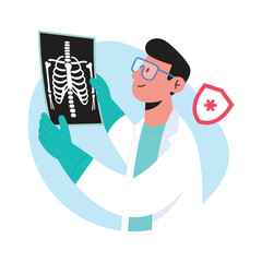 X-Ray Check Vector illustration. EPS 10 file