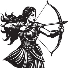 archer with bow and arrow