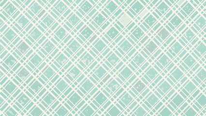 Light turquoise background with white diagonal grid pattern and subtle texture creating a plaid design look