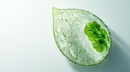Photosynthesis Diagram Featuring Chloroplast Cross-Section
