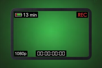 Digital Camera Recording Screen: Green Screen Playback