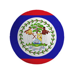 Soccer ball with flag of Belize