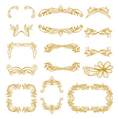 Abstract Essence Vector Decorative Ornamental Frames Collection