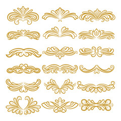 Pure Abstract Vector Decorative Ornamental Frames Collection