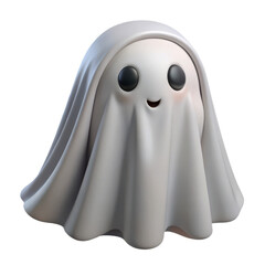 Cute cartoon ghost halloween illustration spooky adorable character for halloween season october 31st