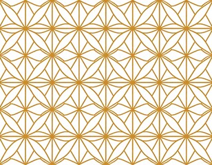 Fototapeta premium Geometric gold pattern on white background (1)
