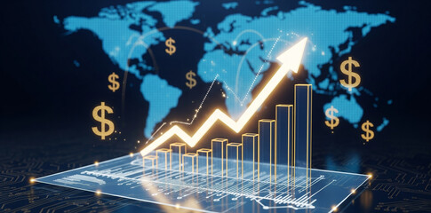 World Map Business Analytics Design