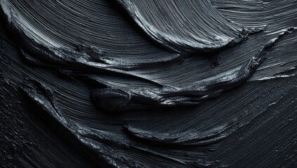 Dark, textured, smudged black substance
