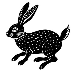 Obraz premium vector illustration of a cartoon rabbit