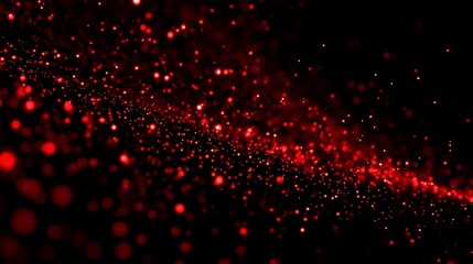 赤のパーティクル、アブストラクト、黒背景	