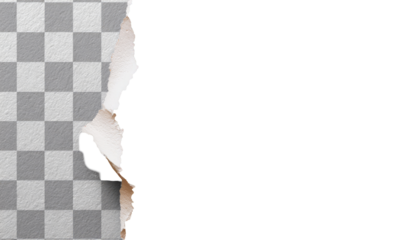 Ripped paper on a transparent background