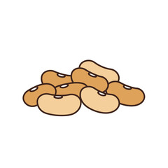 Pile of Light and Dark Brown Kidney Beans