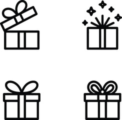 Celebrate moments with gifting icons conveying joy surprise