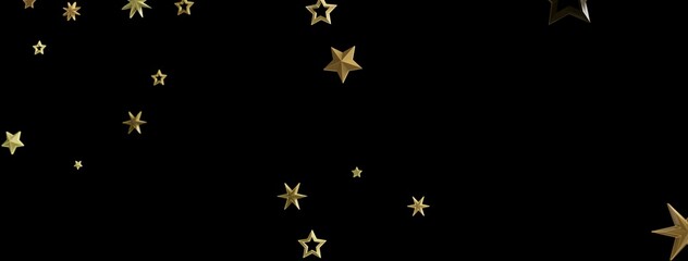 Elegant background with gold stars on black. Perfect for holidays, celebrations, or luxury branding.