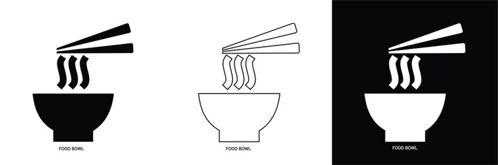 Food Bowl, Hot meal bowl with chopstick.