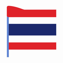 Flag of Thailand. Thailand flag icon.