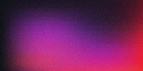 Glowing purple red yellow orange black abstract color gradient banner poster cover design, dark grainy texture, copy space. eps10