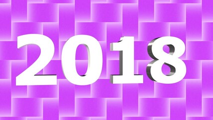 "2018 Silver Text on New Year Concept"
