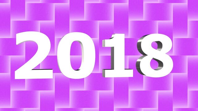"2018  Silver Text on  New Year  Concept"