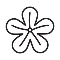 Flower icon outline vector