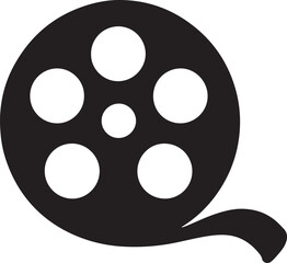 Silhouette vector of classic movie clapperboard used in filmmaking and video production, isolated on white background.