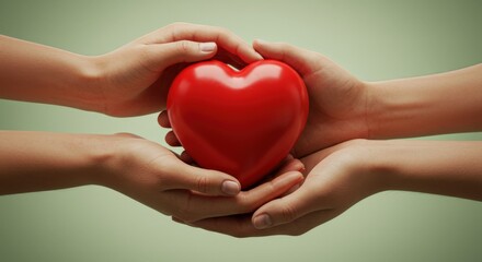 Obraz premium Hands holding heart symbol