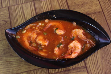 sweet and sour shrimp on plate