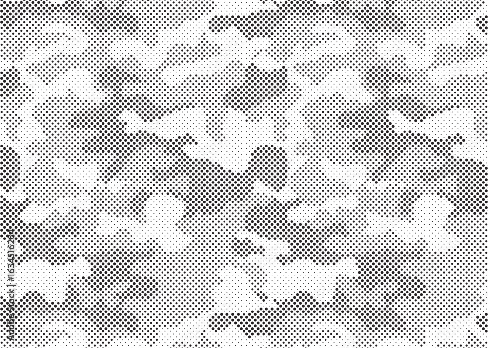 Poster abstract halftone background. military camouflage effect dot seamless pattern texture. dotted backgr