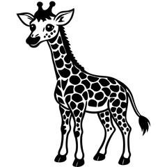 Naklejka premium giraffe isolated on white background