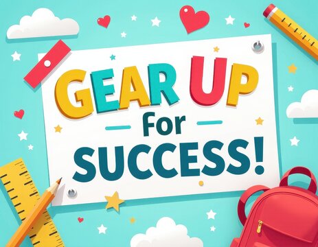 Gear Up For Success - Motivational Education Illustration
