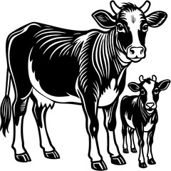 Fototapeta premium vector illustration of a cow