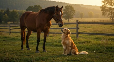 Horse and dog friendly encounter