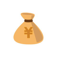 Money bag or cash sack near coins stack solid icon vector design good for web or mobile app, money bag with stacked coins realistic 3D isolated on white background. perfect for financial-themed AI.
