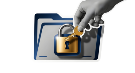 Unlock secure data access with this golden key, a symbol of protection for your digital files and confidential information, ensuring privacy and safety.
