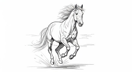 Running Horse Sketch