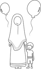 happy family coloring page