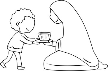 happy family coloring page