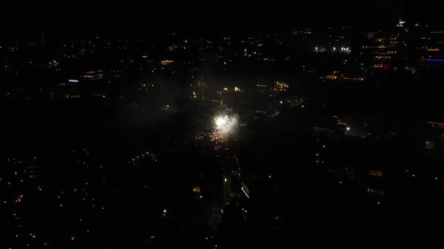 Drone footage of Naples New Year's Eve fireworks &ndash; Capodanno Napoli