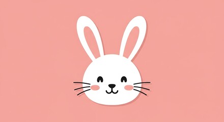 Obraz premium easter bunny with pink background