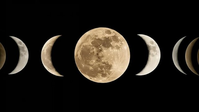 Moon phases graphic design