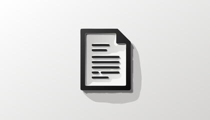 Document icon with lines on white background  