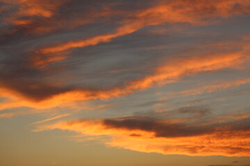 red sky at sunset