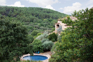 Old mansion in Ardeche French countryside