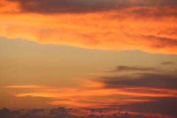 Orange and blue sunset