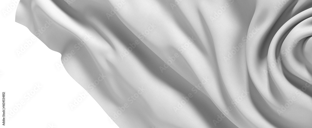 Aufkleber high-resolution image of elegant white fabric with soft drapes. perfect for design projects.