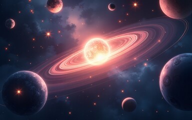Cosmic Energy Burst with Planets and Stars. High quality