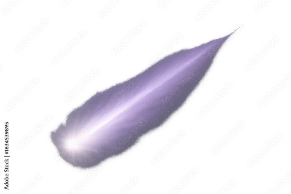 Poster purple light beam sparkling through transparent backdrop, casting luminous rays with dynamic visual 