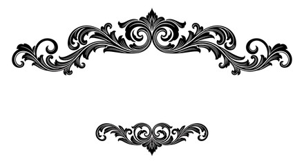 Elegant Vintage Baroque Ornament Design Element