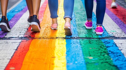 Rainbow Crosswalk: Celebrating Diversity and Inclusion