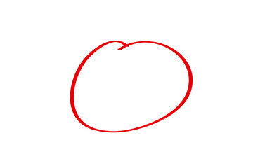 Red hand-drawn circle for highlights, annotations, emphasis, and presentation overlays